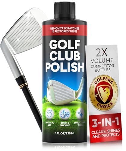Golf Club Polish - Golf Club Head and Groove Cleaner, Rust Remover for Metal, Zinc, Aluminum, and Steel, Easy to Use Club Cleaner, Instant Rust, Scuff & Stain Remover - , Clean, Polish & Restore