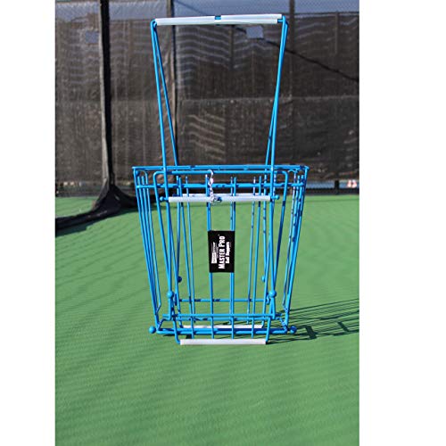Oncourt Offcourt MasterPro 72-Ball Hopper - Tennis Ball Basket and Pick-Up | Holds 72 Balls | Easy Ball Pick-Up | No Tool Assembly | Adjustable Height | All Types of Tennis Balls | Easy-Grip Knobs