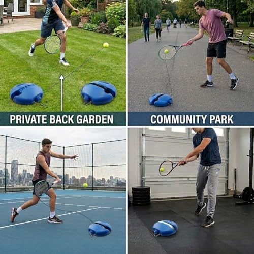 Solo Tennis Trainer Rebound Ball with String, Tennis Practice Rebounder, Portable Solo Tennis Practice for Beginners, Self Tennis Trainer for Backyard and Indoor Training