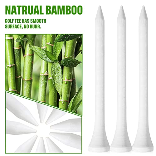 Mudder Golf Tees Bulk Wooden Bamboo Golf Tees Multicolor Wood for Men Balls Accessories