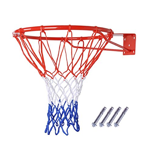 FixtureDisplays Wall Mount Basketball Rim Hoop Basketball Hoop Basketball Goal 17.8" Diameter Wall Mount Plate 2.75X3.25" Mount Position 16937
