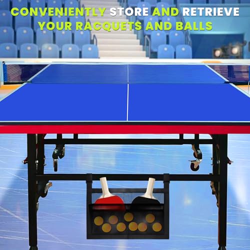 Under Table Tennis Ball Holder, Under Table Tennis Racket Holder for Balls & Pickleball Paddles, Pickleball Paddle Rack Organizer Holder, Ping-Pong Paddle Holder for Tone Sound Rackets Globes Gear