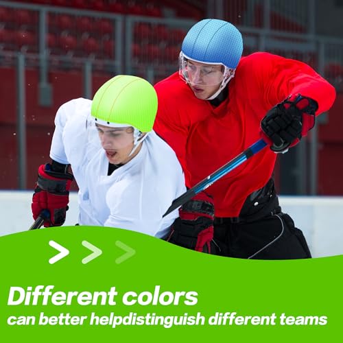 Football Helmet Covers Scrimmage Caps-Perfect for Football, Hockey, and Lacrosse Practice Sessions.The Fabric is Elastic& Bright Colors for Team Identification - color: Green-12pcs