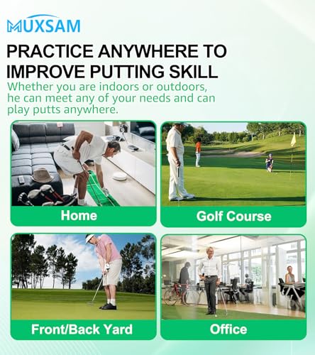 MUXSAM 6 Pieces All-Direction Putter Cups Practice Black Golf Putting Cup Golf Training Cup Golf Practicing Hole Putting Aid Putter Training Aid Fit for Beginner Golf Training Accessory