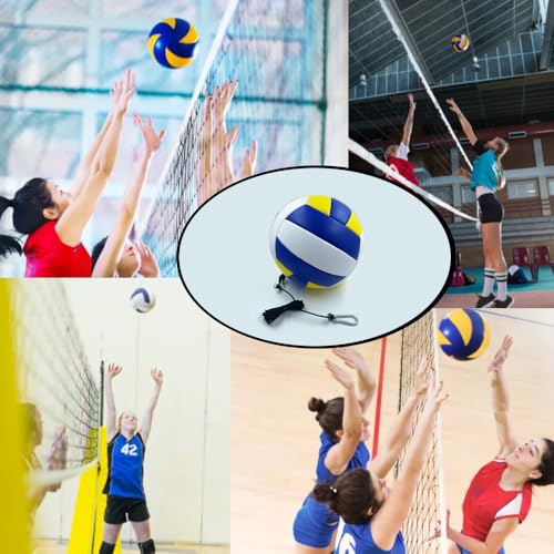 Volleyball Training Equipment Aid,Volleyball Spike Trainer,Suitable for Serving,Spike and Jump Training,Equipped with Elastic Ropes for Hanging and Practice Volley Ball.-One Ear