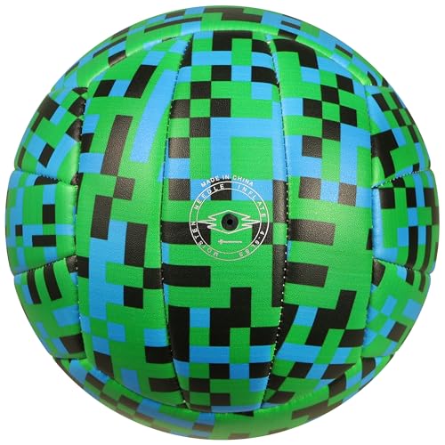 Volleyball Size 5 - Soft PU Leather Indoor/Outdoor Ball for Training & Games, Mosaic Design, Ideal for Beginners, Teens & Adults