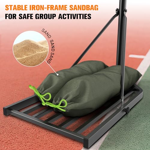 Basketball Hoop Outdoor 7.1-8.9ft Adjustable,Basketball Portable Hoops & Goals for Kids,Youth,and Adults in Backyard/Driveway/Indoor,33 Inch Shatterproof Backboard and Larger Base