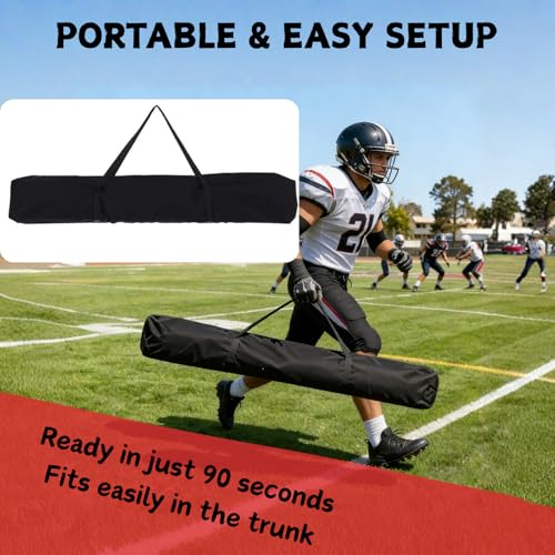 7x7ft Football Throwing Net with 5 Targets β Portable QB Throwing Net for Quarterback Training, Football Training Equipment - Perfect Football Target Net with Carry Bag