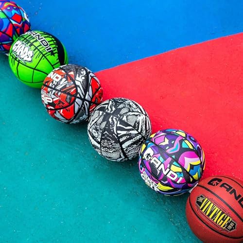 AND1 The Legend Rubber Basketball - 29.5 Official Size Streetball - Sold Deflated (Pump NOT Included), Size 7