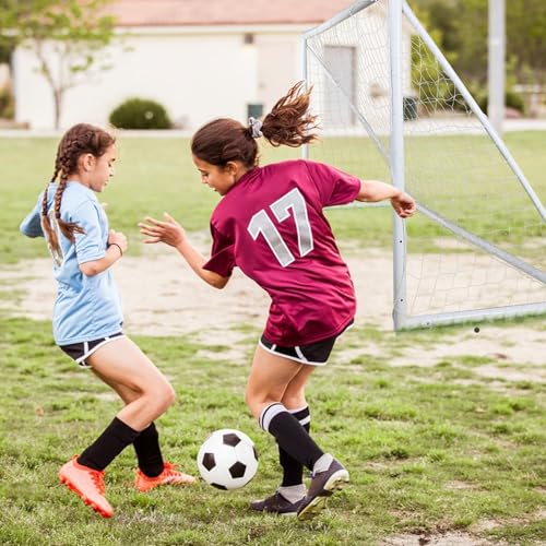 VEVOR Portable Soccer Goal, 12 x 6 ft Large Practice Soccer Net, Steel Fiberglass Structure Training Goal Set with Carry Bag, All-Weather Outdoor Use, for Backyards, Parks, School Fields - style: 12x6 ft PVC