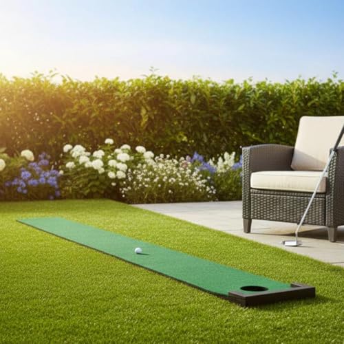 predolo Golf Putting Mat Non-Slip Putting Practice Mat Flannel Surface Athletic Gear for Golfers, Beginners, Home, Office, Outdoor