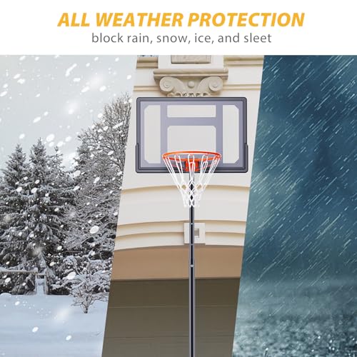 AWII SPORT Basketball Hoop Outdoor Adjustable Height 5.5-7.5FT, Portable Basketball Hoop Goals System with 32 Inch Shatterproof Backboard for Kids Youth Play in Backyard/Courts/Outdoor