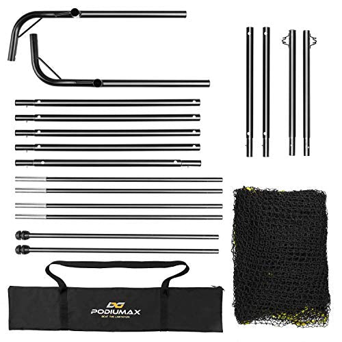 Golf Net, 10x7ft Golf Practice Net with Noise Reduce Silk Target Driving Real Balls, Hitting Nets for Backyard Garage, Improve Chipping Putting Pitching,Gift for Men & Golfers - color: Yellow