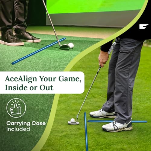 2-Pack Golf Alignment Sticks β Durable Golf Training Sticks & Alignment Rods for Swing Training, Telescopic Golf Aiming Stick for Setup & Posture, Golf Alignment Tool for All Skill Levels.