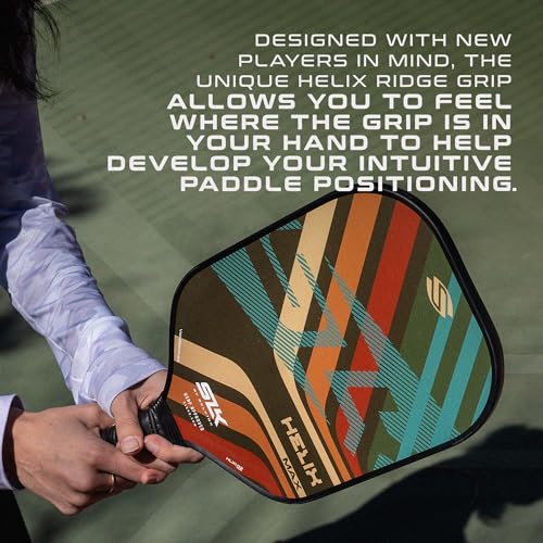 Selkirk Sport SLK Helix Pro Pickleball Paddle | Thermoformed Carbon Fiber Pickleball Paddles with Carbon Fiber & Fiberglass Hybrid Face | Unmatched Control - color: Grooves
