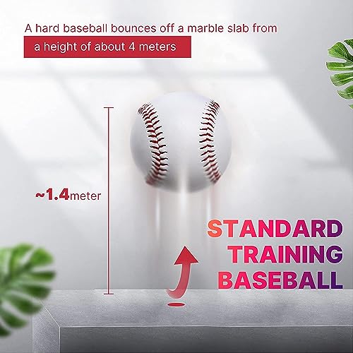 Baseballs Standard Size Leather Covered Unmarked Suitable for Training and Practice Hard Sphere for American Leagues Coaches Parents and Players