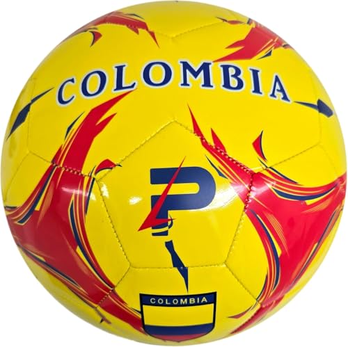 Elite Edition Soccer Ball - Training Soccer Ball – Durable TPU Outdoor Ball – Country Design (USA, Argentina, Brasil, Mexico, Portugal & More) - size: 2, style: COLOMBIA