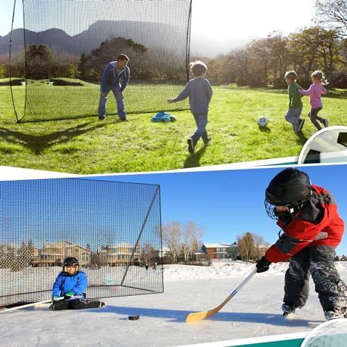 Golf Net for Backyard Driving Outdoor Indoor Sports Netting 10 x 10 Ft/15Ft/20 Ft/25 Ft/ 15 x 15 Ft/20 Ft Heavy Duty Net for Baseball Soccer Hockey Practice Impact Screen - size: 10x10 ft