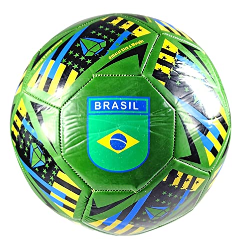 Spedster Match Training Soccer Ball Top Size 5 Green Brazil