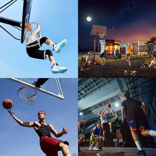 Basketball Net 2 Pack Basketball Net Chain Replacement Basketball Hoop Net 12 Loops White fits Standard Indoor or Outdoor