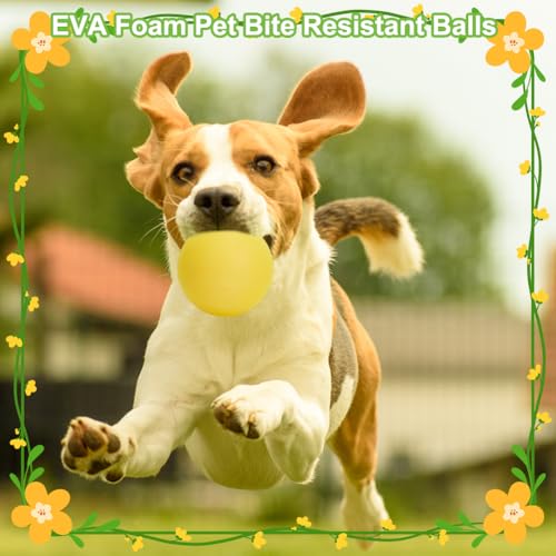 OLYCRAFT 10Pcs Foam Tennis Balls 2.8 Inch Yellow Soft Foam Tennis Balls Soft Lightweight Ball High-Density Practice Ball Pet Chewable Sphere for Tennis and Pickleball Practice