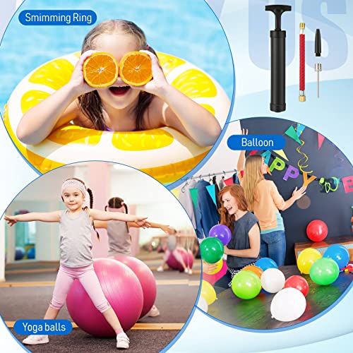 Zhehao Ball Pump Bulk Air Pump for Sports Balls Soccer Ball Pumps with Needle Extension Hose Christmas Portable Hand Pump Inflation Kit for Football Basketball Christmas Shoeboxes