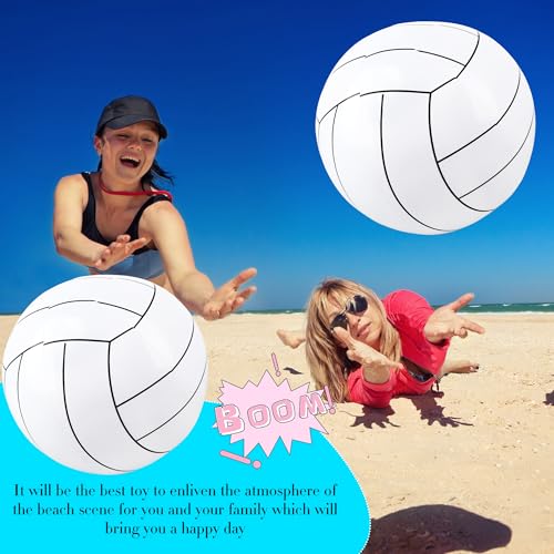 16 Pack 12 Inch Inflatable Volleyball Ball Blow Up Sport Beach Ball Sport Volleyball Swimming for Summer Parties Games Outdoor Toys