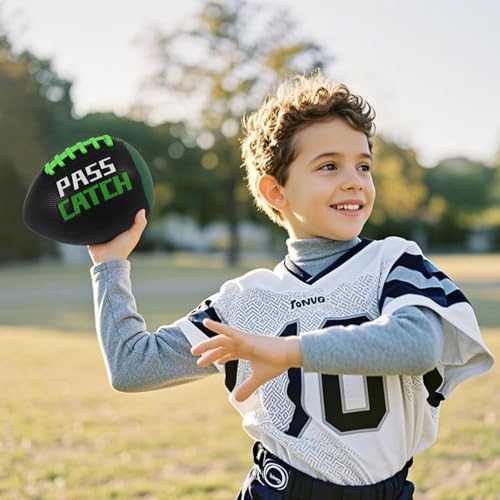 PassCatch Pee Wee Size Training Football, Fatherless Bounce Back Football Training Equipment Composite Leather Improving Enhance Solo Passing Catching Skills Official Size(Ages3-9,Deflated)