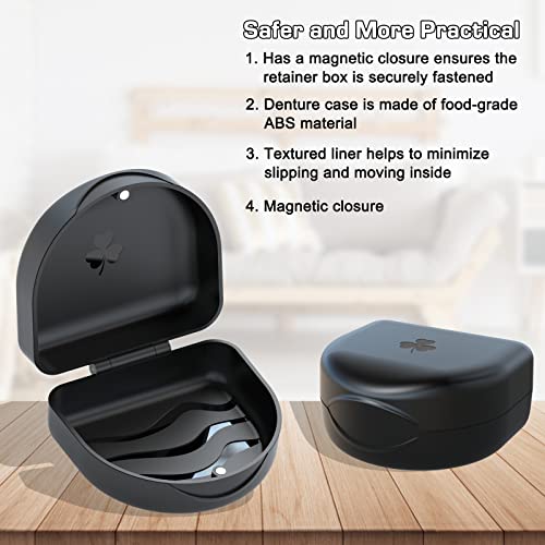 Orthodontic Mouthguard Case Dental Retainer Case-Black - color: Black