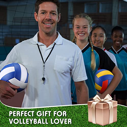 HyDren 4 Pack Outdoor Volleyball with Pump, Recreational Beach Volleyball Bulk for Beginners, Competitive, Recreational Play Game, Indoor Gym Training, Official Size Back to School