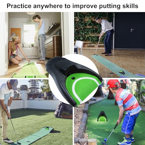 Putting Machine with Ball Return, Golf Putting Cup Golf Training Aid for Indoor & Outdoor Garden Backyard Use