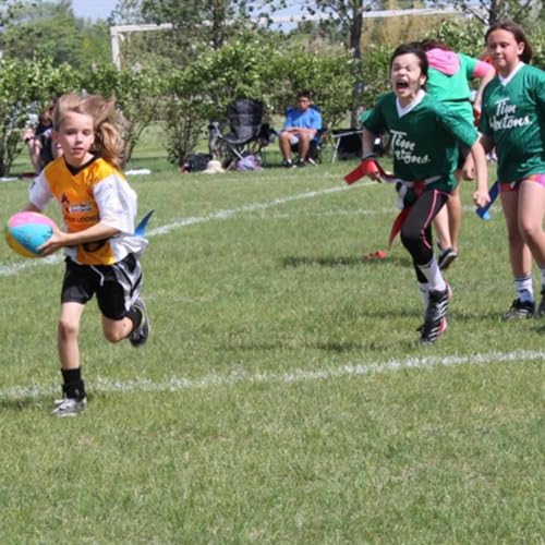 DkOvn Flag Football Belt, 2pcs Adjustable Flag Football Belt with Belt and Flags, for Youths, Adults - color: 2pcs(1 Blue+1 Yellow)