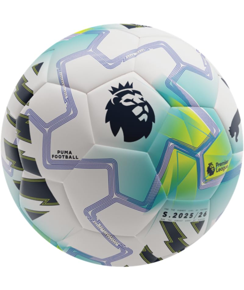 Puma Orbita Match Premier League Soccer Ball (FIFA Quality) - color: White-Team Aqua-Ultra Blue-mulicolour AH25