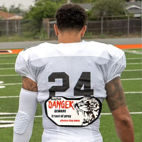 Sports Football Back Plate Curved Design Football Lower Back Protect Sports Protective Accessories Devil Pattern for Kids & Adults