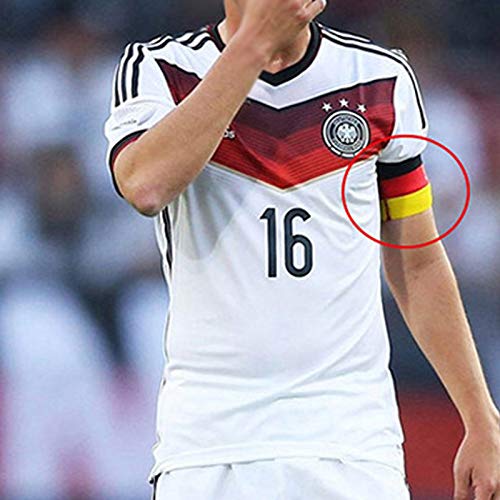 Haploon Football Soccer Captain Armband,Basketball Adjustable Player Bands,Colored Elastic Captain Armband Anti-Drop Captains Armbands for Adult - Pack of 5