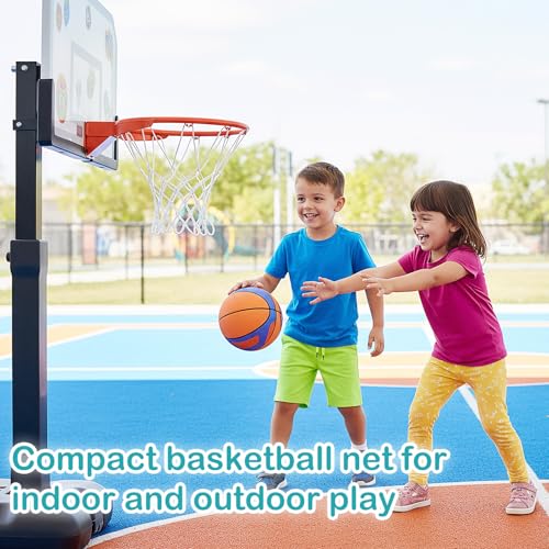 2Pack 8 Loops Mini Basketball Net Replacement, Heavy-Duty Nylon Little Small Basketball Net for Indoor Door Room Walls 8"-10.25" Hoop