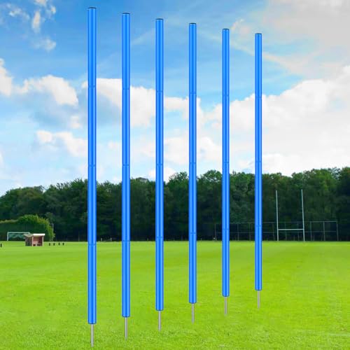 TOBWOLF Adjustable Soccer Agility Training Poles, Detachable Sports Training Speed Sticks, Outdoor Sports Speed & Agility Turf Training Poles for Soccer Drills