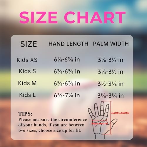 AIGEVTURE Baseball Bating Gloves Adult Youth Baseball Softball Batting Gloves Adult Kids Boys Girls