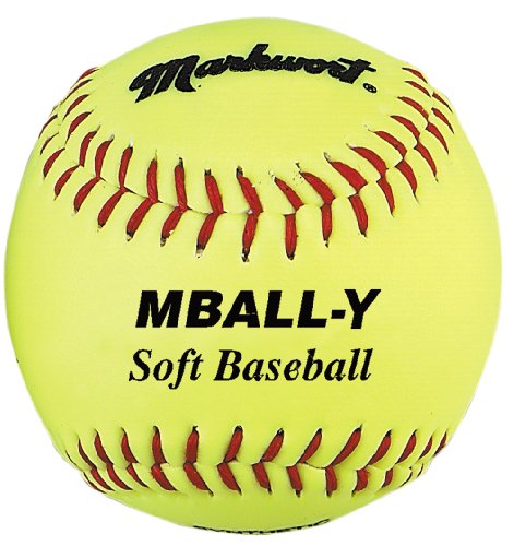 Markwort Soft 9-Inch Baseball (Dozen) - color: Yellow