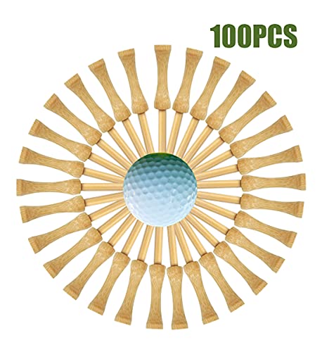 Step Down Golf Tees 2-1/8"or 2-3/4"or 3-1/4" 100 Pack Enduring Wooden Bamboo Golf Castle Tees
