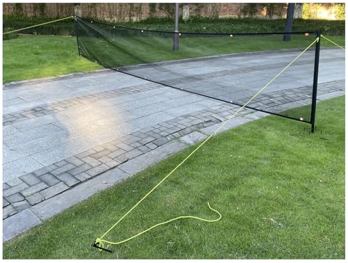 Driveway Safety Net for Kids & Pets, 20FT Driveway Ball Stopper Net with Reflective Strips, Outdoor Yard Home Driveway Barrier Net - size: 20 Ft Wide 40 Inch Tall