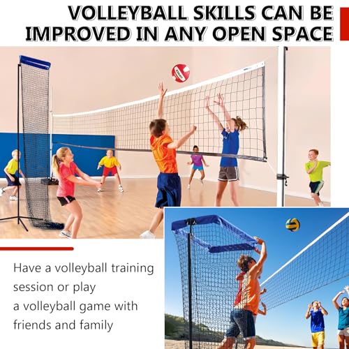 Volleyball Setter Trainer Net Volleyball Training Equipment Practice Equipment Net Angle and Height Adjustment for Indoor and Outdoor Setter Practice
