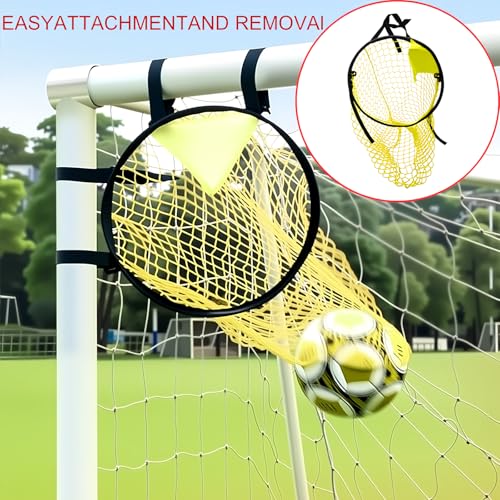 2 Pcs Football Target Net 45cm Soccer Target Goal Yellow Football Throwing Net for Shooting Accuracy Training