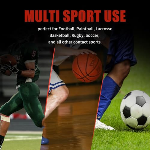 Mens Padded Compression Shirt Football Rib Protectors 6-Football Pads Chest Protector Padded Shirt Protective Gear for Football Baseball Basketball - size: X-Large, style: Black