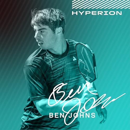 JOOLA Ben Johns Hyperion CFS Pickleball Paddle – Carbon Surface with High Grit & Spin, Elongated Handle, USAPA Approved Ben Johns Paddle - color: Crash Aqua