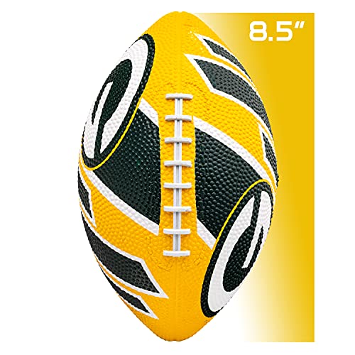 Franklin Sports NFL Team Footballs - Rubber Youth Mini Balls for All Teams - Kids 8.5" Football + Air Pump Sets - Official NFL Licensed - style: Green Bay Packers