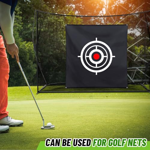 Halloscume Golf Target Cloth for Net Replacement Golf Hitting Net Target with 4 Straps for Practice Training Aids Indoor Outdoor Use - size: 5 x 5 ft