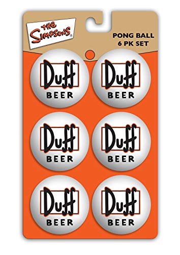 6-Piece Pong Ball Table Tennis Set - style: Simpsons Duff Beer