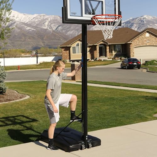 Lifetime Adjustable Portable Basketball Hoop, 50-Inch Backboard, 8-10 ft Height Foot Adjustment