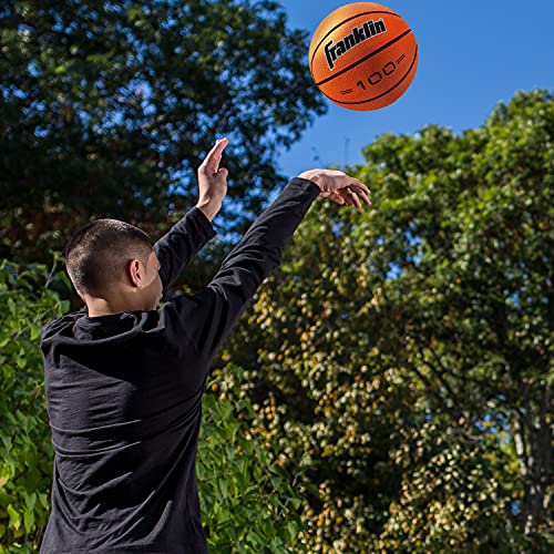 Franklin Sports Grip-Rite Indoor + Outdoor Rubber Basketballs - Official Size 29.5" Inch + 28.5" - Men's + Women's - size: Intermediate - 28.5"